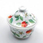 ROY KIRKHAM BONE CHINA | ALPINE STRAWBERRY COVERED SUGAR BOWL