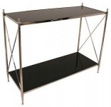BLACK GRANITE TOP CONSOLE TABLE