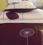 Sanderson Dandelion Clocks Damson Bedlinen