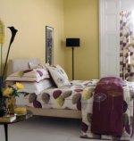 Sanderson Dandelion Clocks Damson Quilted Throw