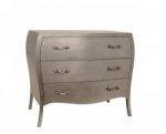 CHAMBERY THREE DRAW CHEST OF DRAWERS IN SILVER