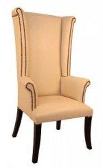 WING CHAIR IVORY LEATHER