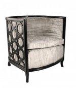 BLACK PAINTED TUB CHAIR