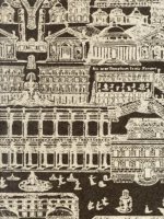 ZOFFANY  ROME - CHARCOAL/GILVER WALLPAPER