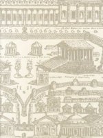 ZOFFANY ROME - LINEN/STONE WALLPAPER