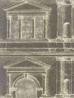 ZOFFANY  FACADE - CHARCOAL/GILVER WALLPAPER
