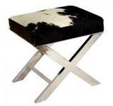 SMALL RAW HIDE BENCH (BLACK & WHITE)