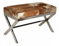 MEDIUM RAW HIDE BENCH (TAN & WHITE)