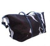BLACK AND WHITE LARGE LEATHER BAG