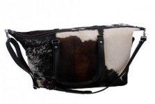 BLACK AND WHITE SMALL LEATHER BAG
