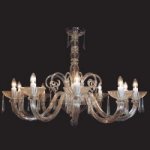 10 BRANCH CLEAR CHANDELIER