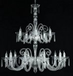 CLEAR GLASS 3 to 15 BRANCH CHANDELIER