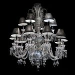 15 BRANCH CLEAR GLASS CHANDELIER