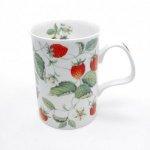 ROY KIRKHAM BONE CHINA | ALPINE STRAWBERRY CREAM LANCASTER MUGS