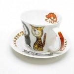 ROY KIRKHAM BONE CHINA | CATZ LAURA LARGE BREAKFAST CUP & SAUCER