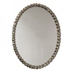 OVAL SILVER FRAMED MIRROR