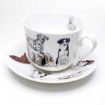ROY KIRKHAM BONE CHINA | DOGS GALORE CHATSWORTH LARGE BREAKFAST CUP & SAUCER