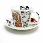 ROY KIRKHAM BONE CHINA | DOGZ LAURA LARGE BREAKFAST CUP & SAUCER