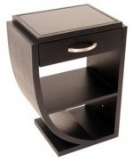 BLACK CURVE SIDE TABLE LEFT