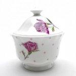 ROY KIRKHAM BONE CHINA | ROSE DU TEMPS COVERED SUGAR BOWL