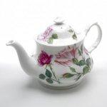 ROY KIRKHAM BONE CHINA | ROSE DU TEMPS LARGE ROUND TEAPOT