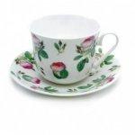ROY KIRKHAM BONE CHINA | ROSA REDOUTE CHINTZ CHATSWORTH LARGE BREAKFAST CUP & SAUCER
