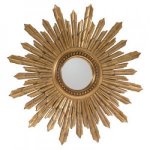 GOLD SUNBURST CONVEX MIRROR