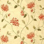 GP & J BAKER HONEYSUCKLE EMBROIDERY-SILK FABRIC