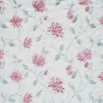 GP & J BAKER HONEYSUCKLE EMBROIDERY LINEN FABRIC