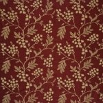 GP & J BAKER OLEANDER SILK FABRIC - RED/GOLD