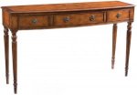 BOW FRONTED 3 DRAWER CONSOLE TABLE