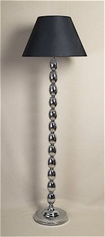 ALEXANDERS 120CM CHROME EGG FLOOR LAMP