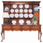 HANDMADE ENGLISH QUEEN ANNE DRESSER & RACK