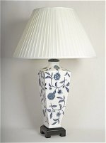 ALEXANDERS  PALE BLUE FLORENCE TEMPLE JAR LAMP