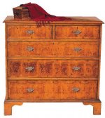 TWO OVER THREE DRAWER OYSTER CHEST