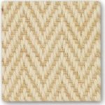 WOOL HERRINGBONE ZIGZAG CREAM CARPET
