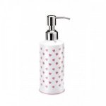 ROY KIRKHAM FINE BONE CHINA | PINK HEARTS SET OF 2 SOAP DISPENSER