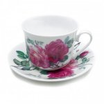 ROY KIRKHAM BONE CHINA | ENGLISH ROSE CHATSWORTH LARGE BREAKFAST CUP & SAUCER