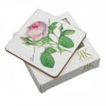 ROY KIRKHAM BONE CHINA | ROSA REDOUTE CORK BACKED COASTERS