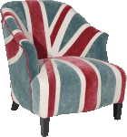 Abingdon Chair Velvet Union Jack