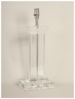 ALEXANDERS 31CM CLEAR CHICAGO CRYSTAL OBLONG LAMP