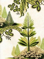 ZOFFANY FIR TREES GREEN WALLPAPER