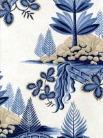 ZOFFANY FIR TREES - BLUE WALLPAPER
