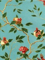 ZOFFANY MANCHU : TURQUOISE WALLPAPER
