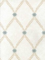 ZOFFANY STARFLOWER : AQUA : LINEN WALLPAPER