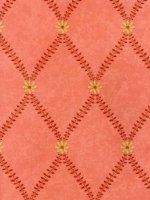 ZOFFANY STARFLOWER : RED WALLPAPER