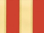 ZOFFANY ROMAN STRIPE : RED : GOLD WALLPAPER