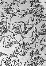 Borderline Horses Stampede Matt Black Wallpaper