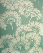 Borderline Japanese Floral Sage Wallpaper