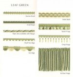 COLEFAX AND FOWLER PAVILION TRIMMINGS LEAF GREEN